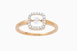 bague diamants allure or rose