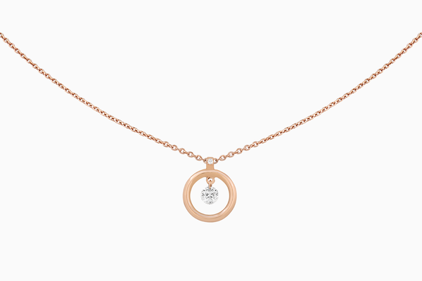 collier diamant Princesse or rose