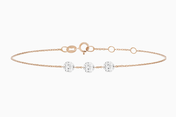 bracelet diamants Brio Trilogie or rose