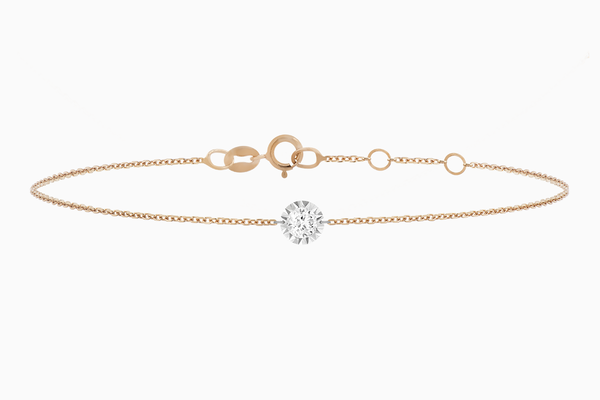 bracelet diamant Miroir Solo or rose