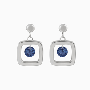 Boucles d'oreilles Allure Saphir Bleu